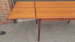 REFINISHED Danish Mid Century Modern Teak Draw Leaf Table 48