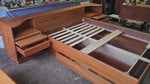 RESTORED MCM Teak Bed Queen w Storage & Nightstands & Dresser by Mobican 14