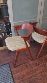 REFINISHED Danish MCM Teak Armchairs by Kai Kristiansen model 32 18