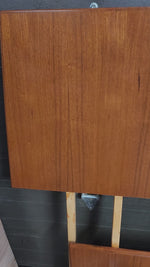 REFINISHED Danish MCM Teak Draw Leaf Surfboard Shape Table by DYRLUND 59