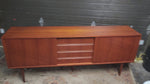 REFINISHED Danish Mid Century Teak Credenza Buffet by Steens 6 ft Narrow 12