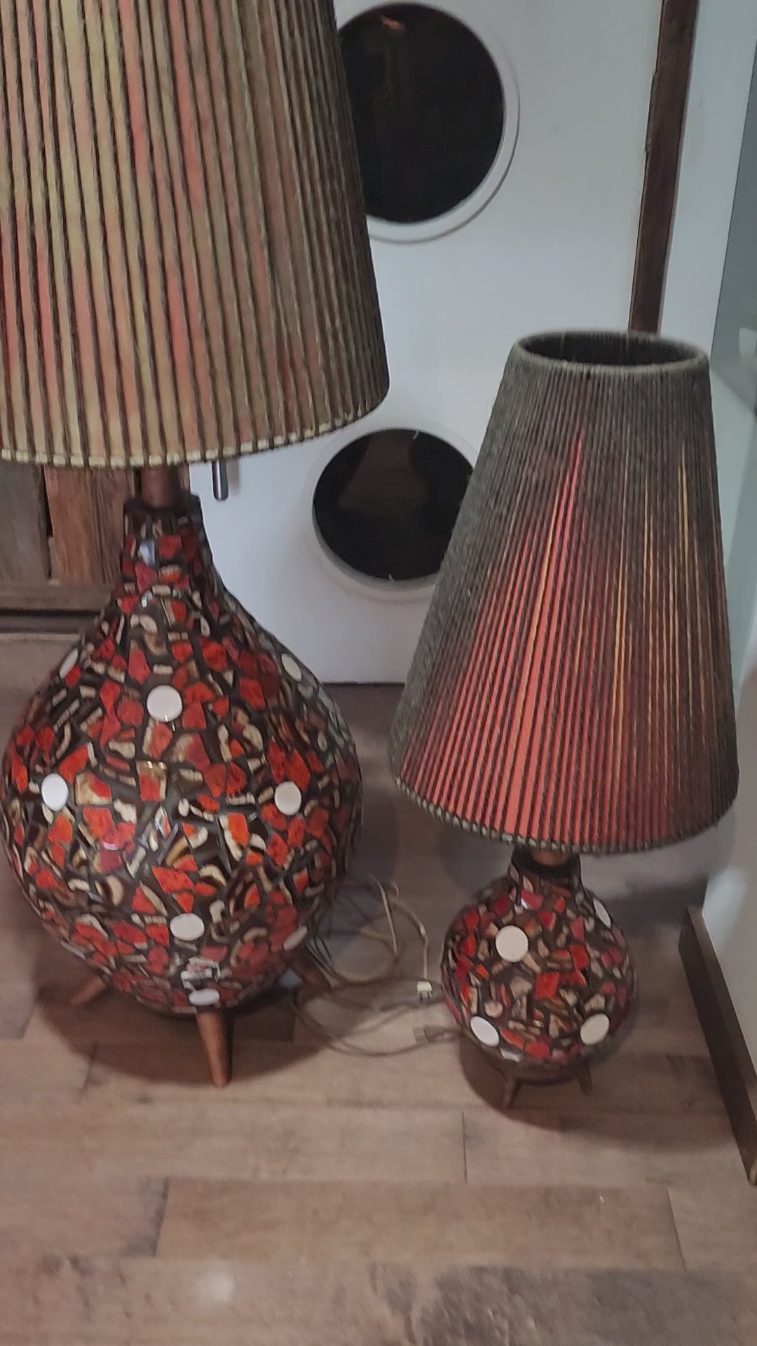 Set of Mid Century Modern floor & table lamps by Maurice