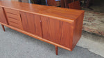 REFINISHED Danish Mid Century Modern Teak Sideboard by Gunni Omann 94.5