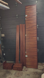 REFINISHED Mid Century Modern Teak Bed King w Floating Nightstands 13