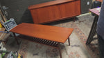 REFINISHED Mid Century Modern Teak Coffee Table w Shelf by Punch 59.5