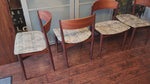 4 REFINISHED Danish Mid Century Modern Teak Chairs by Jydsk 10