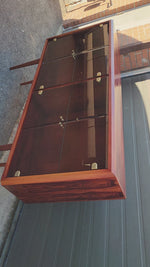 RESTORED Danish MCM Rosewood China Cabinet Display w Lighting 67