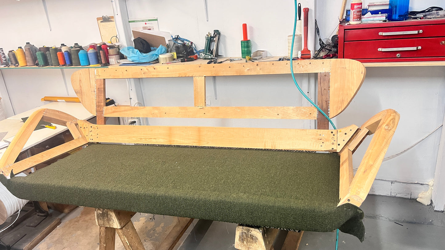 REFINISHED REUPHOLSTERED Mid Century Modern Luigi Tiengo Sofa for Cimon