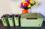 Mid-Century Modern Kitchen Storage Set Avocado Green, photo 10 of 13 10