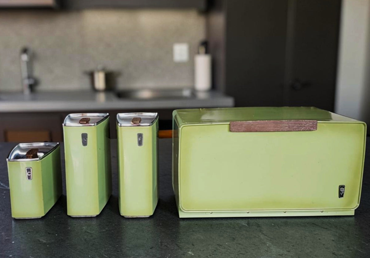 Mid-Century Modern Kitchen Storage Set Avocado Green, photo 7 of 13