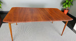 REFINISHED MCM Walnut Dining Table w 2 leaves by Deilcraft, 4-6 ft 1