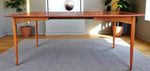 REFINISHED MCM Walnut Dining Table w 2 leaves by Deilcraft, 4-6 ft 4