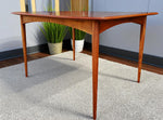 REFINISHED MCM Walnut Dining Table w 2 leaves by Deilcraft, 4-6 ft 9