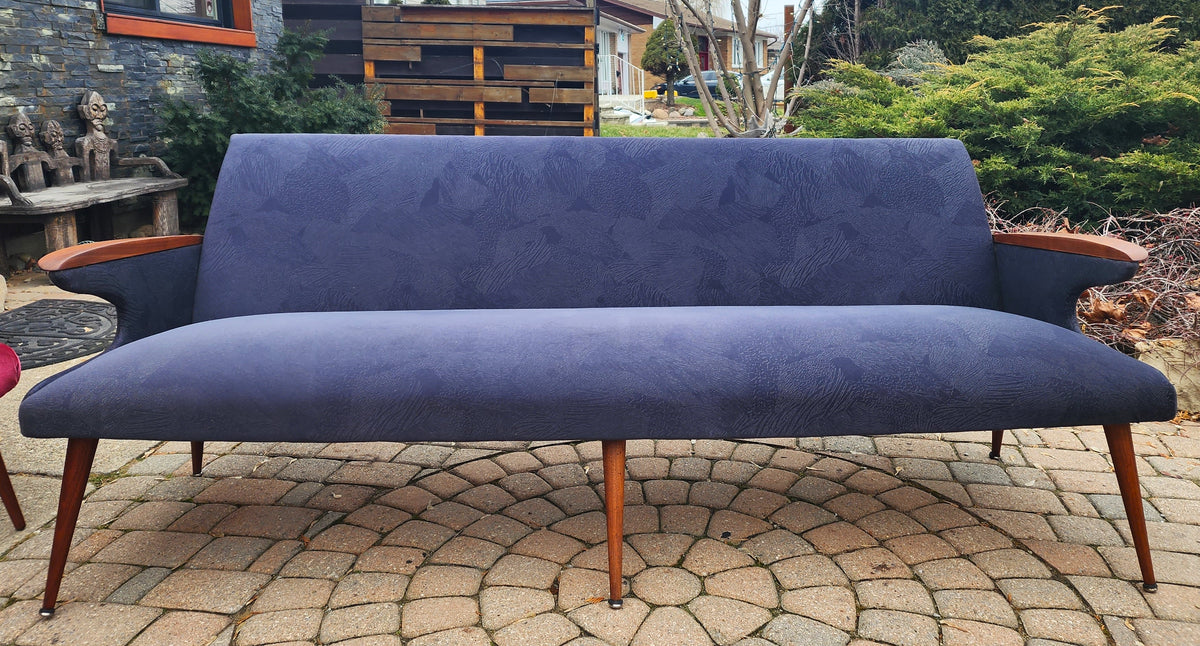 REFINISHED REUPHOLSTERED Mid Century Modern L. Tiengo Sofa & 2 Lounge Chairs