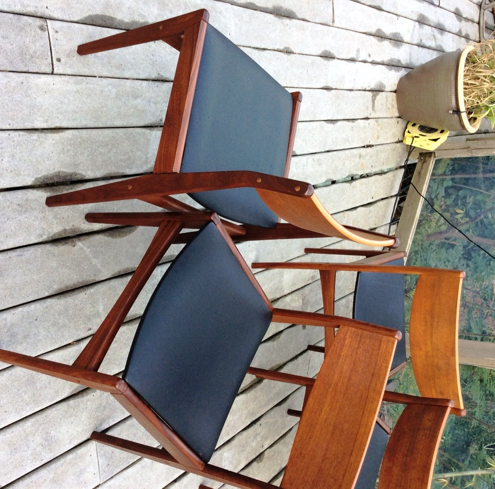 Set of 4 Poul Volther for Frem Rojle Mid Century Modern Teak Dining Chairs REUPHOLSTERED - Mid Century Modern Toronto