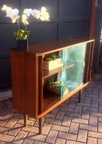 RESTORED Walnut MCM Bookcase Display 48