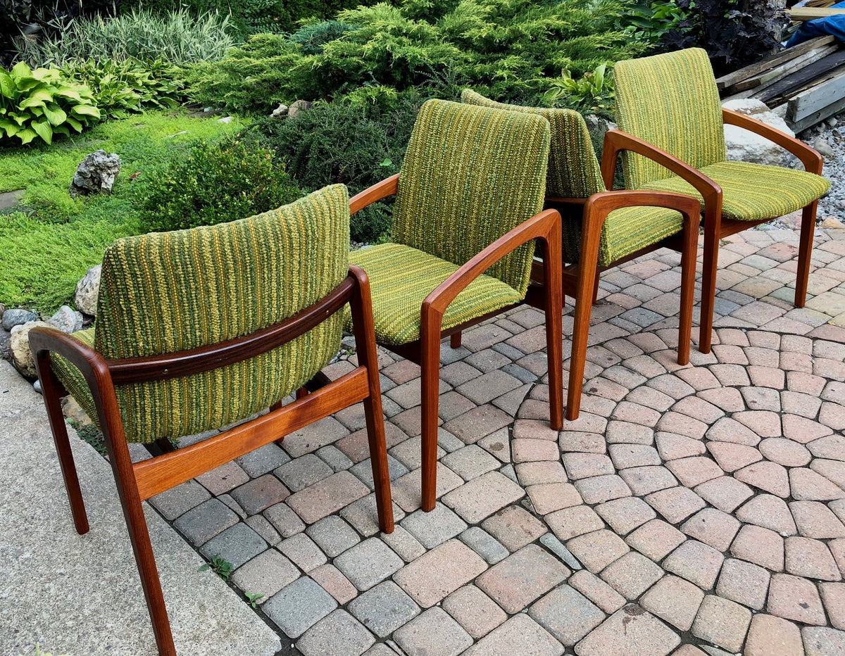 Set of 2 Danish MCM Teak Angled Armchairs by Kai Kristiansen , each chair $299 - Mid Century Modern Toronto