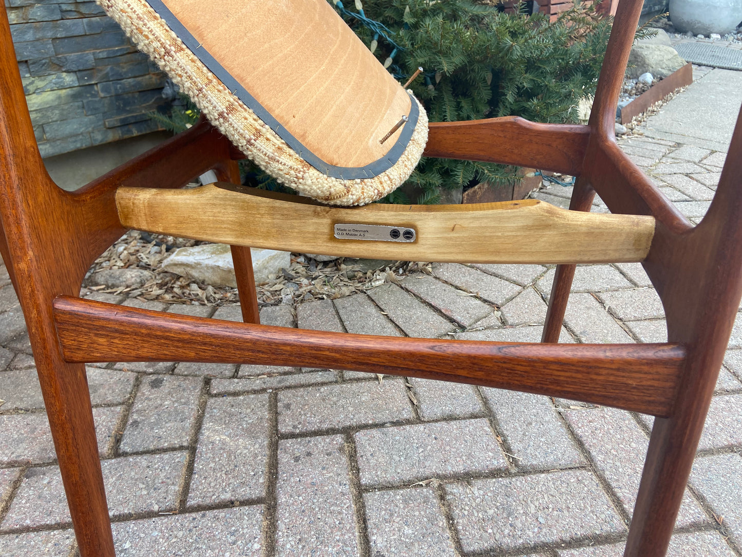 2 REFINISHED Danish Mid Century Modern Teak Arm Chairs by Erik Buch