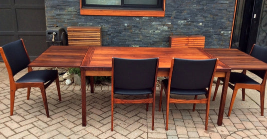 REFINISHED Danish MCM Rosewood Extension Table & 4 Chairs by Johannes Andersen - Mid Century Modern Toronto