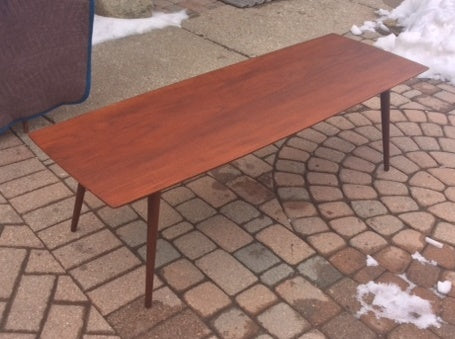 REFINISHED Mid Century Modern Teak Coffee Table 53.5" - Mid Century Modern Toronto