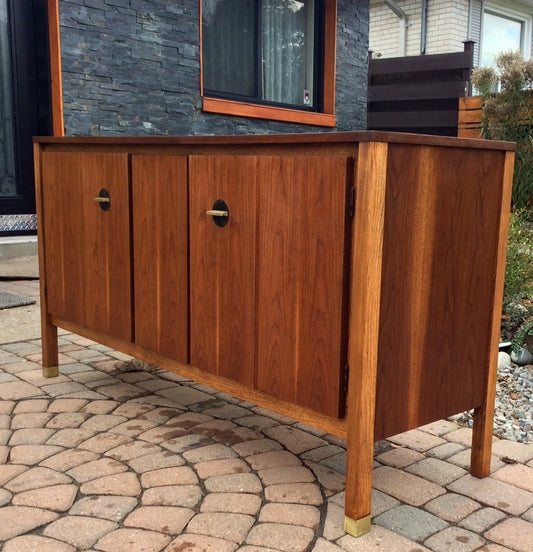REFINISHED Mid Century Modern Walnut Sideboard TV Media Console - Mid Century Modern Toronto