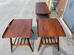 REFINISHED Mid Century Modern Walnut tray-style coffee table, Perfect 9