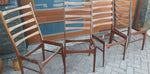 4 RESTORED Danish Mid Century Modern Teak Ladder-Back Chairs 10