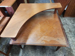 REFINISHED Danish MCM Teak Corner Two-Tier Table by Brande Mobelfabrik 13