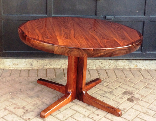 Danish MCM Rosewood Extension Table REFINISHED, 6 Chairs REUPHOLSTERED - Mid Century Modern Toronto