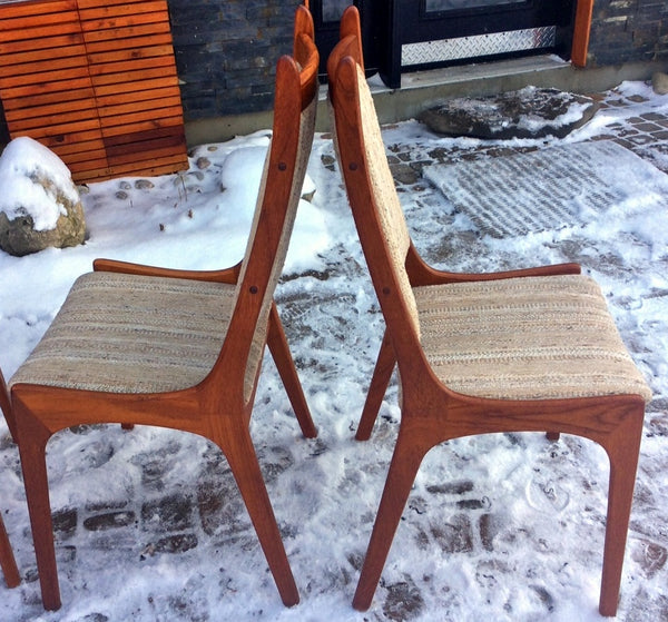 4 Danish Mid Century Modern Teak chairs High Back REFINISHED $125 each - Mid Century Modern Toronto