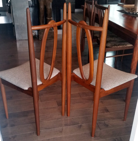 6 Mid Century Modern Teak Chairs REFINISHED REUPHOLSTERED $249 per chair - Mid Century Modern Toronto