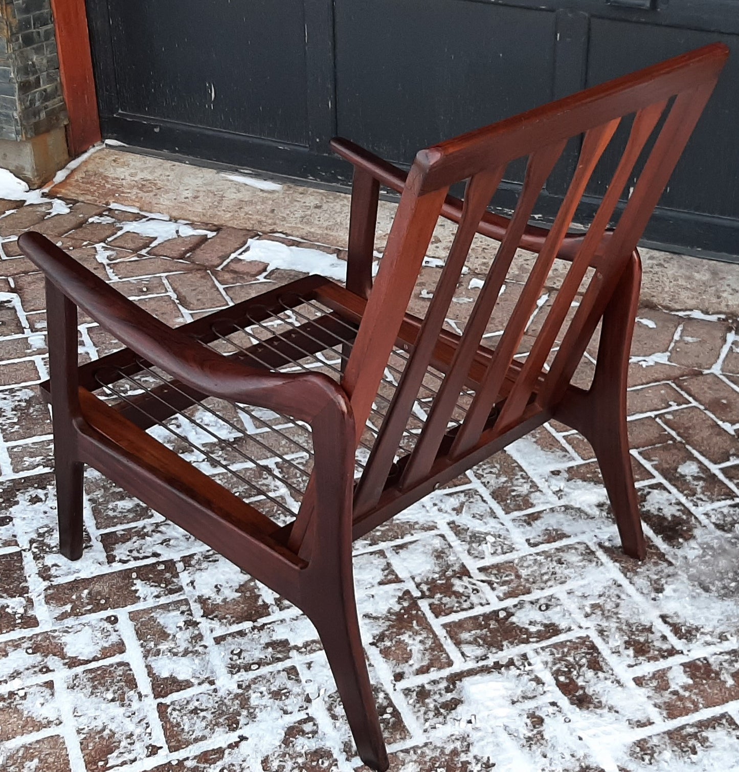 REFINISHED Danish MCM Solid Teak Lounge Chair PERFECT