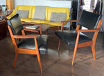 REFINISHED Mid Century Modern Walnut Armchairs - Set of 2 2
