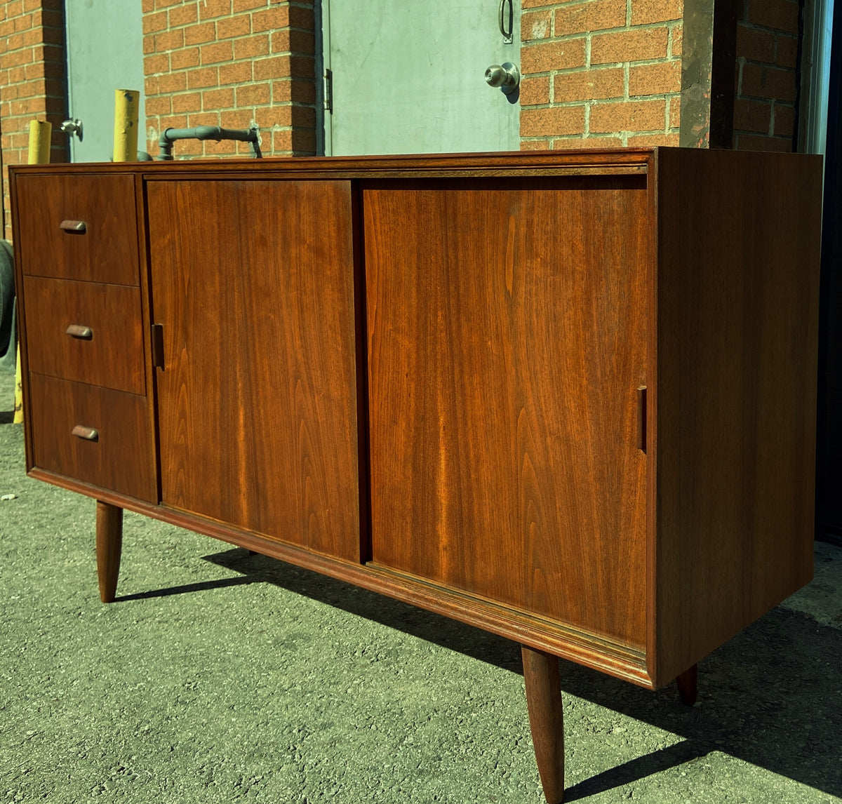 REFINISHED Mid Century Modern Teak Sideboard 58