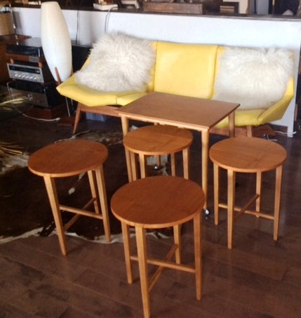 MCM Teak Serving Trolley /5 in 1 Nesting Tables by Poul Hundevad RESTORED, perfect - Mid Century Modern Toronto