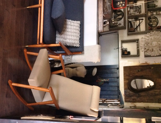 Mid-Century Modern Rocking Chair by Johanson REUPHOLSTERED REFINISHED - Mid Century Modern Toronto