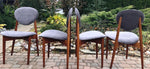 4 REUPHOLSTERED MCM Teak Chairs, grey velvet, each $ 185 only - Mid Century Modern Toronto 5