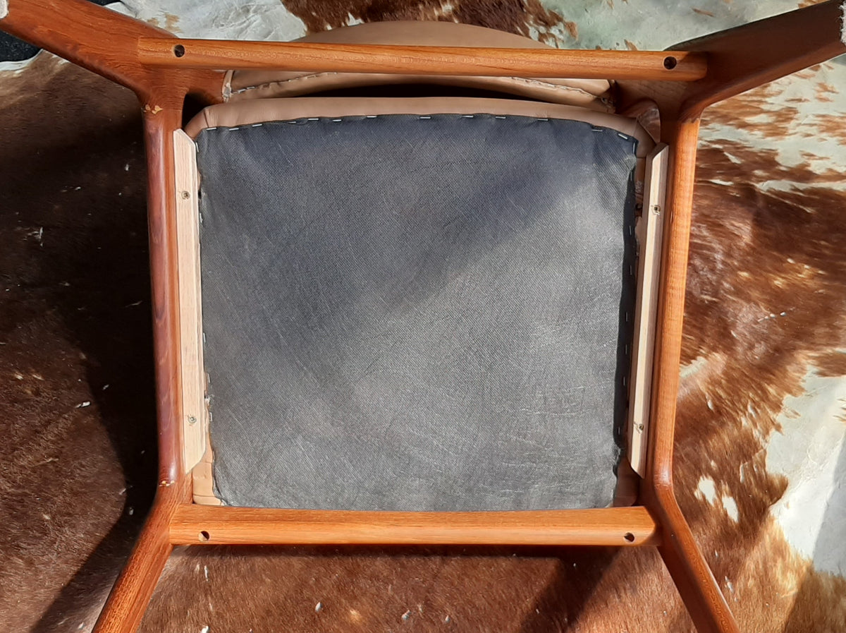 6 Danish MCM Teak Chairs  RESTORED