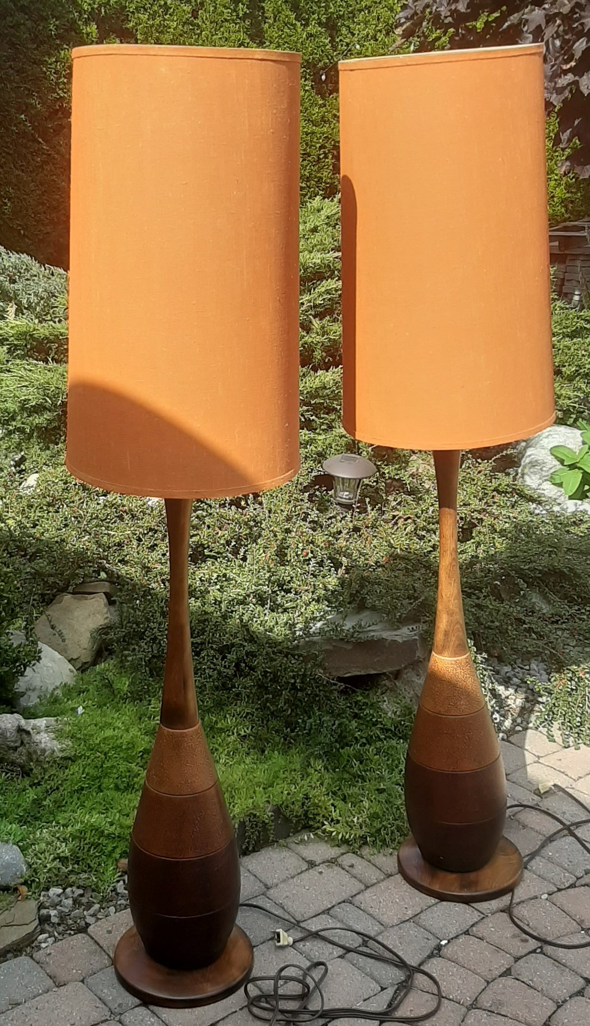 Set of 2 large Mid Century Modern  floor lamps