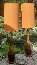 Set of 2 large Mid Century Modern  floor lamps 1