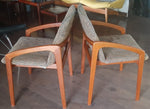 6 REFINISHED Danish MCM Teak Armchairs by Kai Kristiansen, ready for new upholstery 5