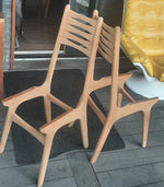 6 REFINISHED Danish MCM Teak Chairs by Niels Moller REUPHOLSTERED in green wool mohair 11