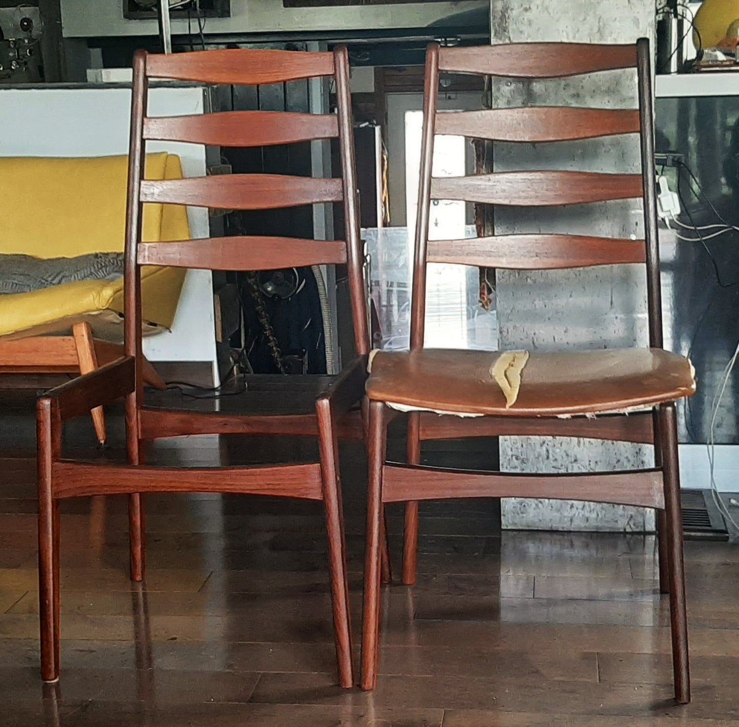 6 REFINISHED Danish Mid Century Modern Teak Chairs by Frem Rojle w NEW seats