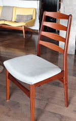 6 REFINISHED Danish Mid Century Modern Teak Chairs by Frem Rojle w NEW seats 2