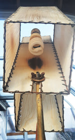 Large Mid Century Modern Atomic Boomerang “Z” Teak Table Lamp by Majestic 8