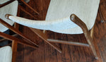4 RESTORED REUPHOLSTERED in Knoll fabric Danish Mid Century Modern Teak Chairs 8