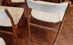 4 RESTORED REUPHOLSTERED in Knoll fabric Danish Mid Century Modern Teak Chairs 9