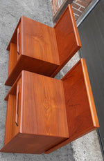 REFINISHED Mid Century Modern Teak King Bed w 2 Nightstands 5