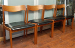 4 RESTORED Danish Mid Century Modern Teak Chairs, Moller style 7