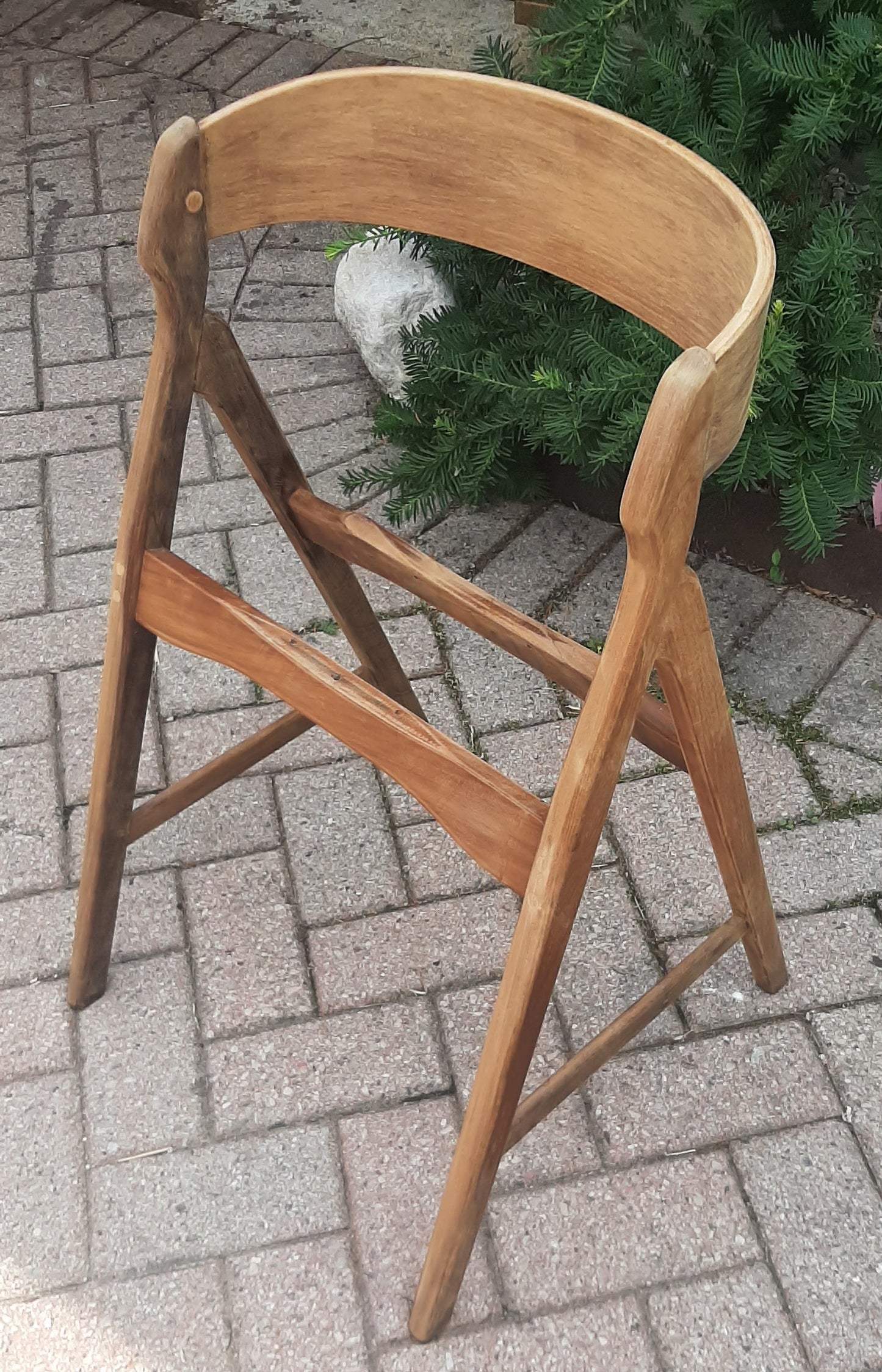 2 REFINISHED REUPHOLSTERED Danish Mid Century Modern Teak Arm Chairs by TH Harlev